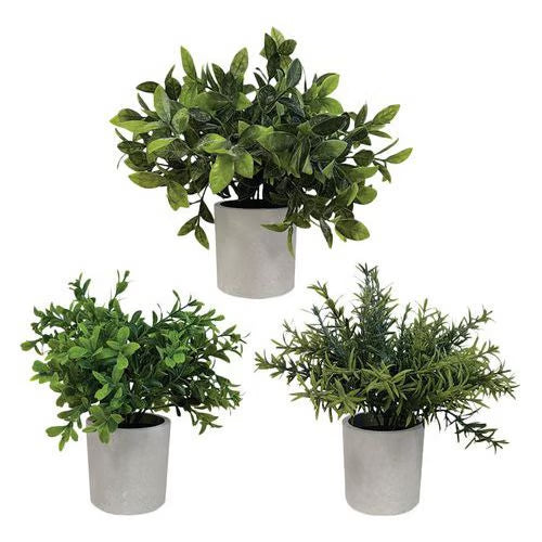 3 plantes artificielles romarin