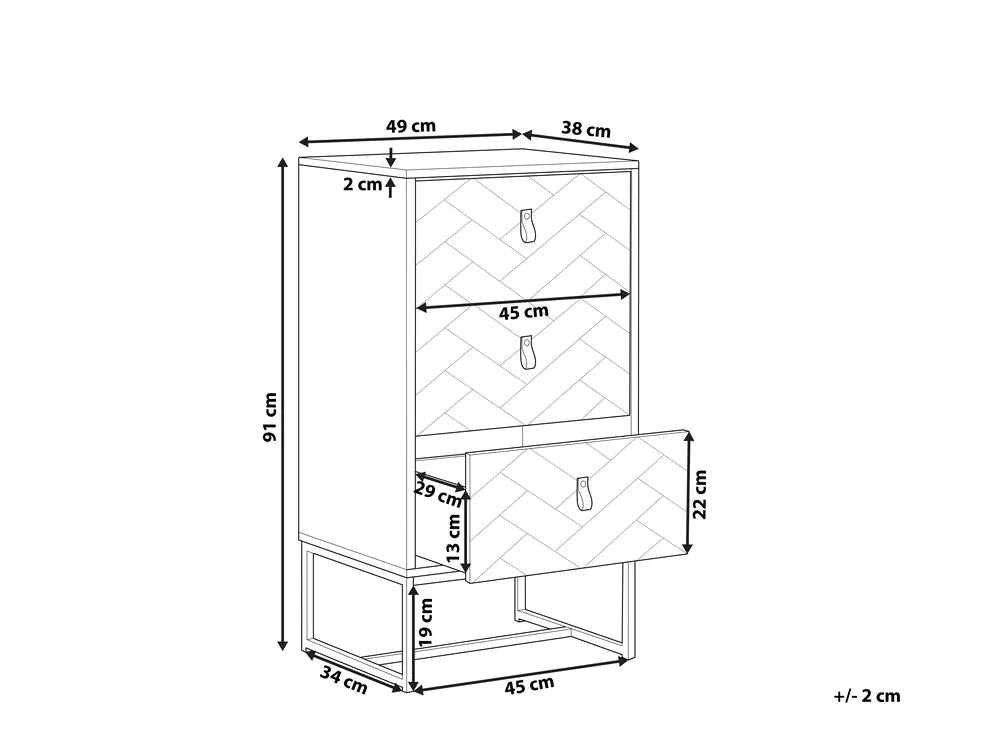 Commode à 3 tiroirs