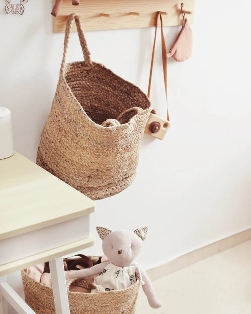 2 paniers Jute Beige
